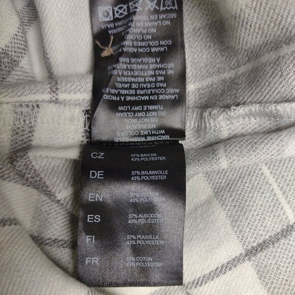 Kuhl gray plaid long sleeve cotton blend button front flannel shirt ladies Large - Picture 8 of 8